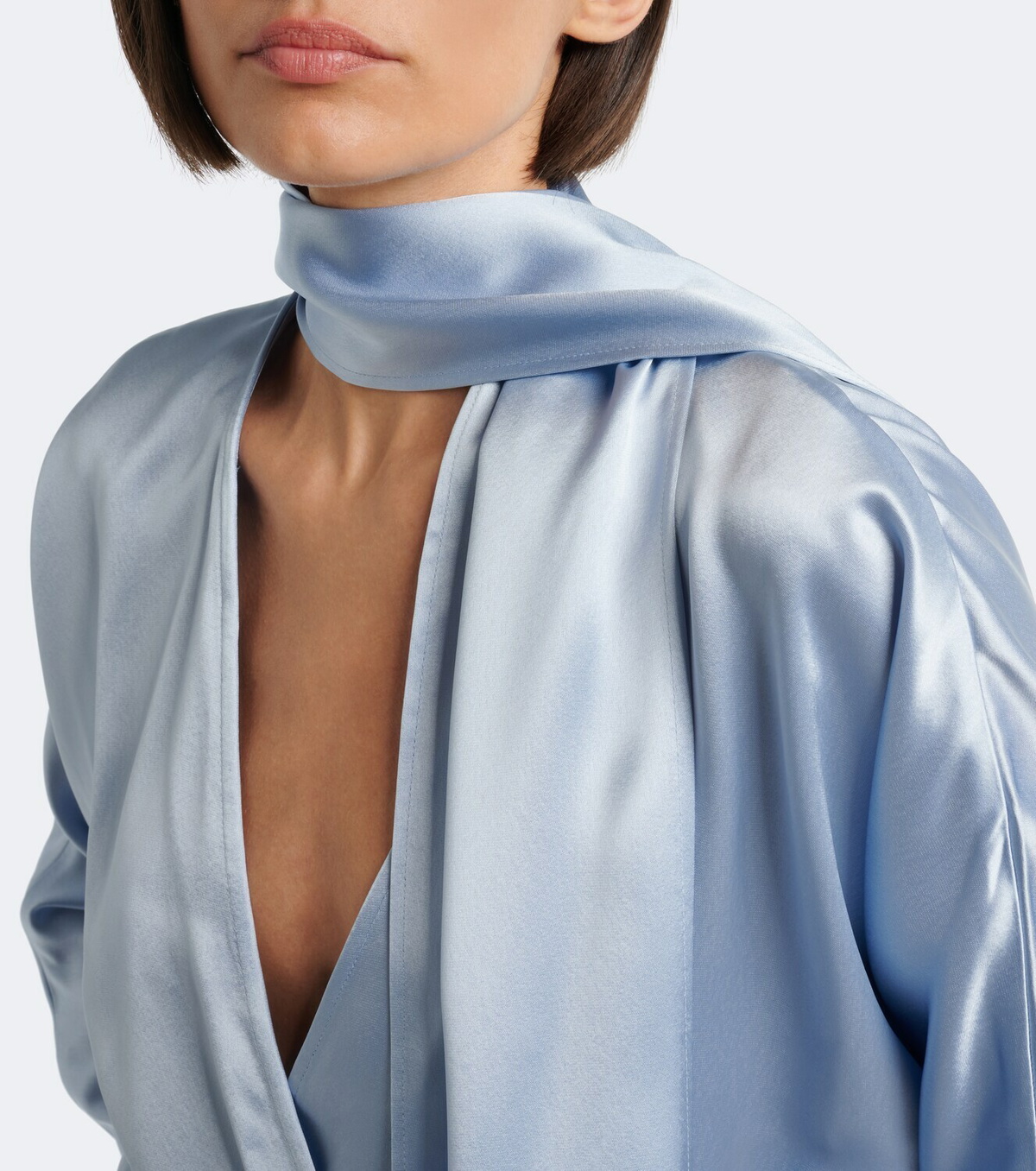 Ganni Scarf-detail blouse