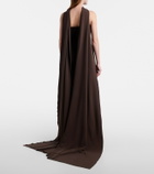 Solace London Martine scarf-detail cocktail dress