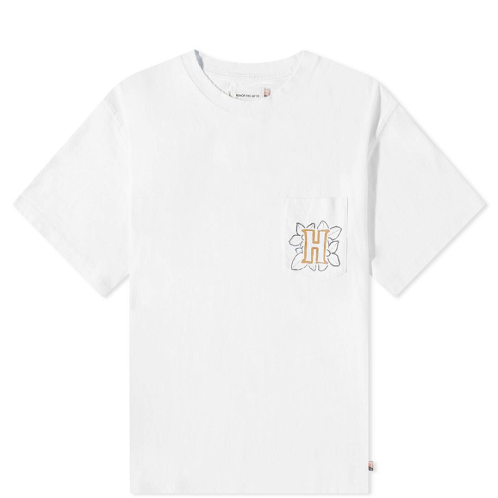 Photo: Honor the Gift Men's Floral Pocket T-Shirt in White