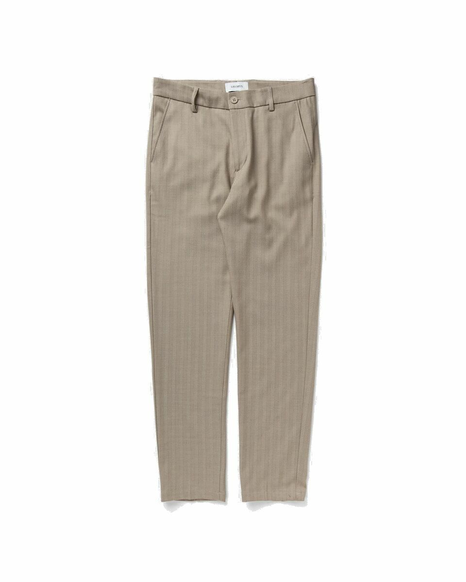 Photo: Les Deux Como Reg Herringbone Suit Pants Brown - Mens - Casual Pants