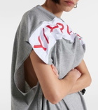 Y/Project Logo cotton jersey minidress
