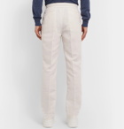 Brunello Cucinelli - Tapered Linen and Cotton-Blend Trousers - Neutrals