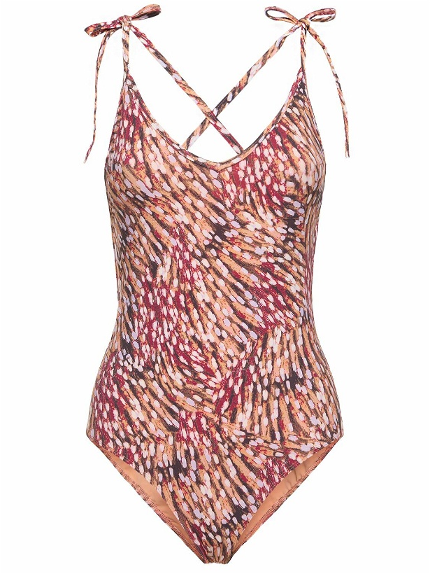 Photo: ISABEL MARANT Swan Printed One Piece Swimsuit