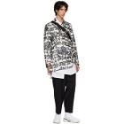 Comme des Garcons Homme Plus White and Black Embossed Jacket