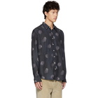 Schnaydermans Blue TV Noise Print Shirt