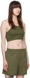 Alexander Wang SSENSE Exclusive Green Cropped Classic Tank Top