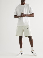 Nike - Sportswear Wide-Leg Cotton-Blend Jersey Drawstring Shorts - Neutrals