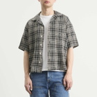Corridor Men's Plaid Seersucker Short Sleeve Shirt in Black
