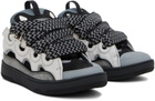 Lanvin Gray Leather Curb Sneakers