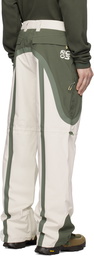 RCOS Green & White Taped Seam Nylon Shell Track Pants