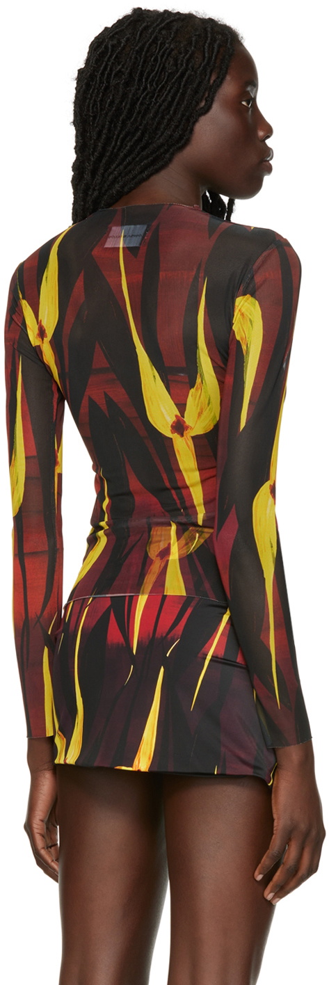 Louisa Ballou Red Printed Long Sleeve T-Shirt