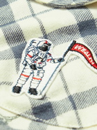 Billionaire Boys Club - Logo-Appliquéd Printed Checked Cotton-Flannel Shirt - Neutrals