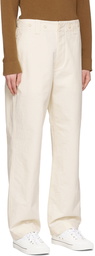 MHL by Margaret Howell Off-White Cotton Trousers