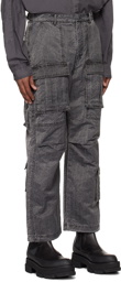 Juun.J Gray Multi-Pocket Cargo Pants