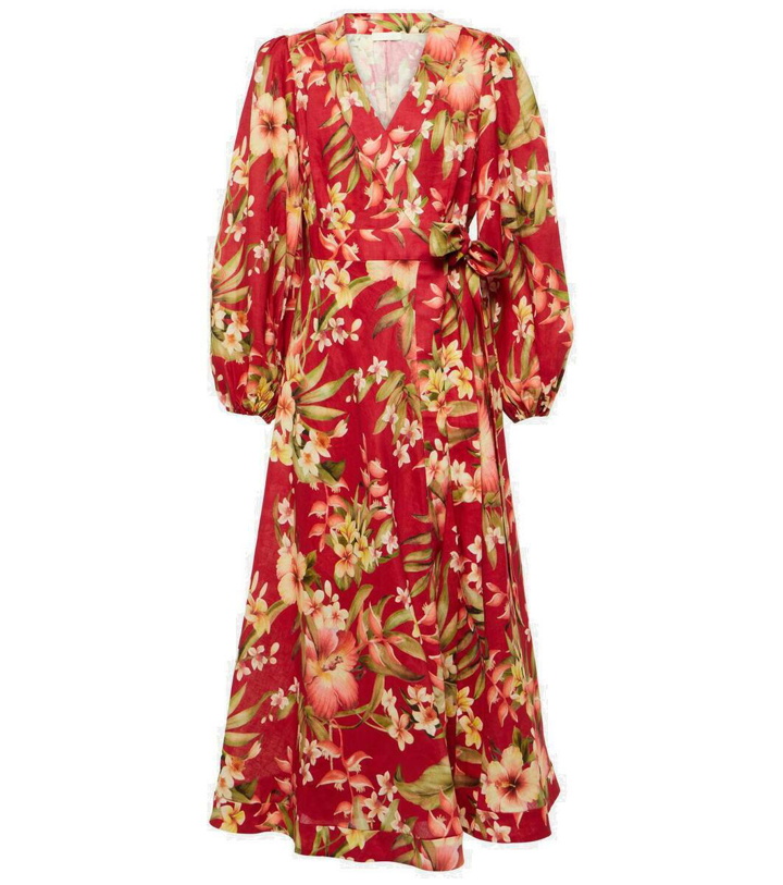 Photo: Zimmermann Lexi floral linen wrap dress