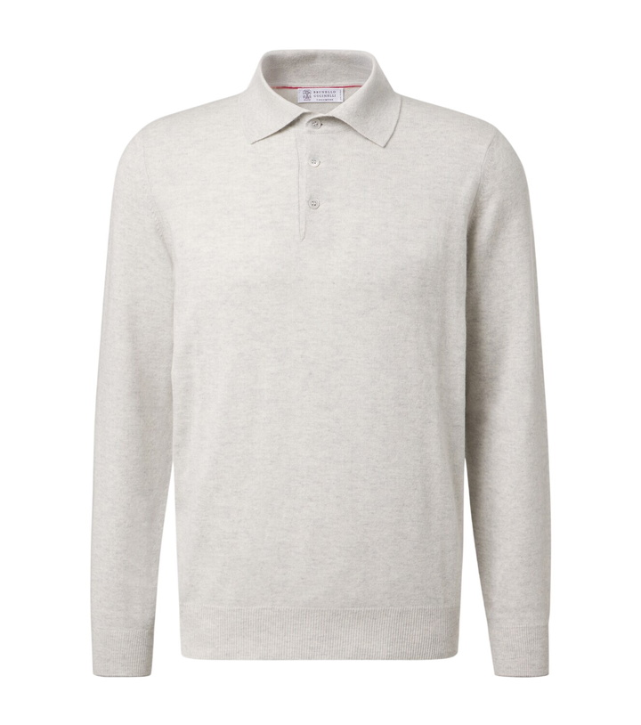 Photo: Brunello Cucinelli Cashmere polo sweater