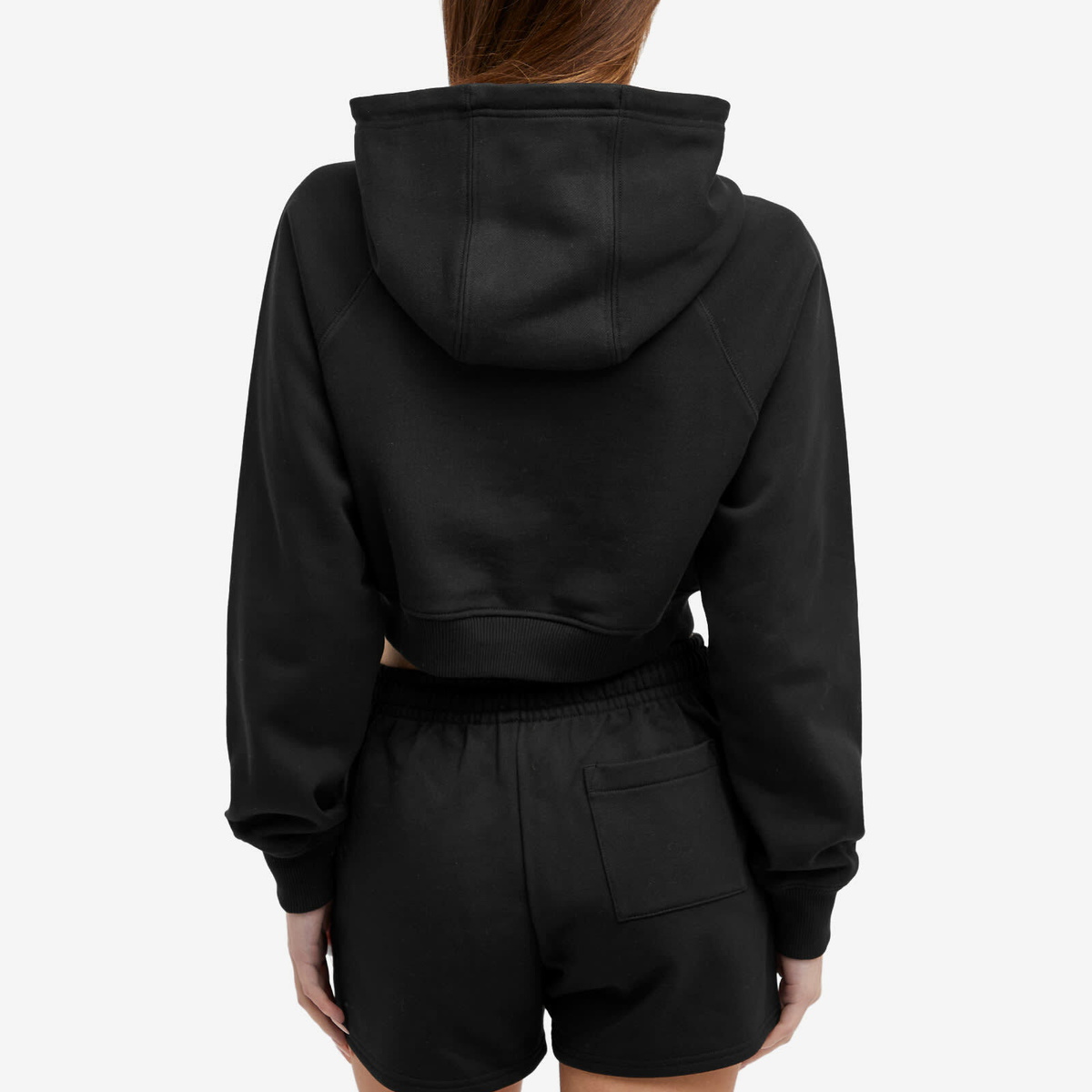 Casablanca Women's Casa Column Patch Cropped Hoodie in Black