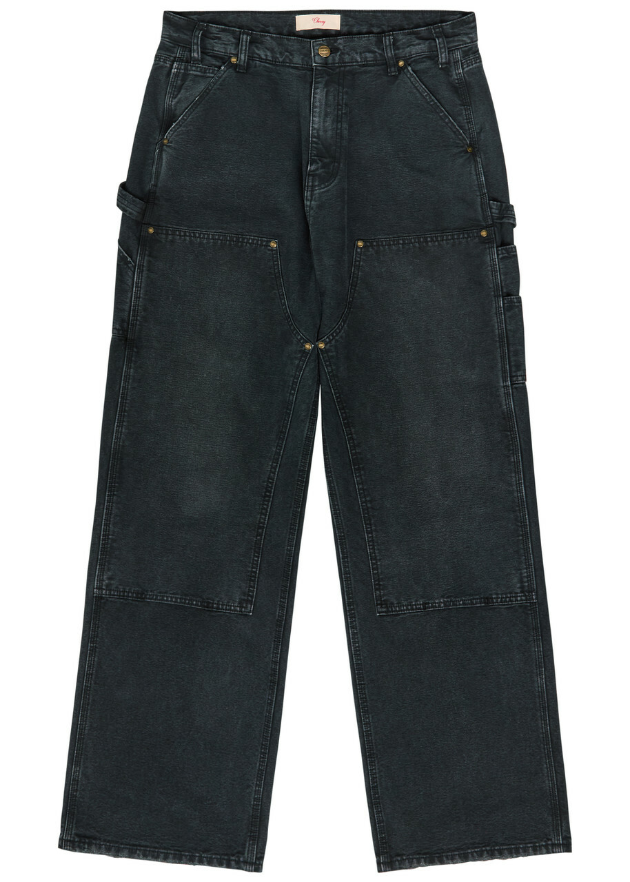 Cherry Los Angeles Panelled Wide-leg Jeans Black