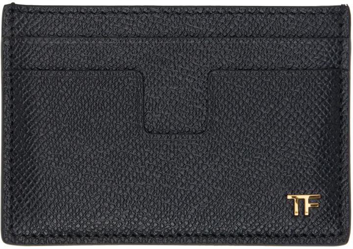 Photo: TOM FORD Black Leather Classic Card Holder