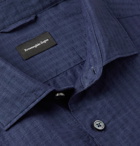 Ermenegildo Zegna - Cotton and Linen-Blend Seersucker Shirt - Blue