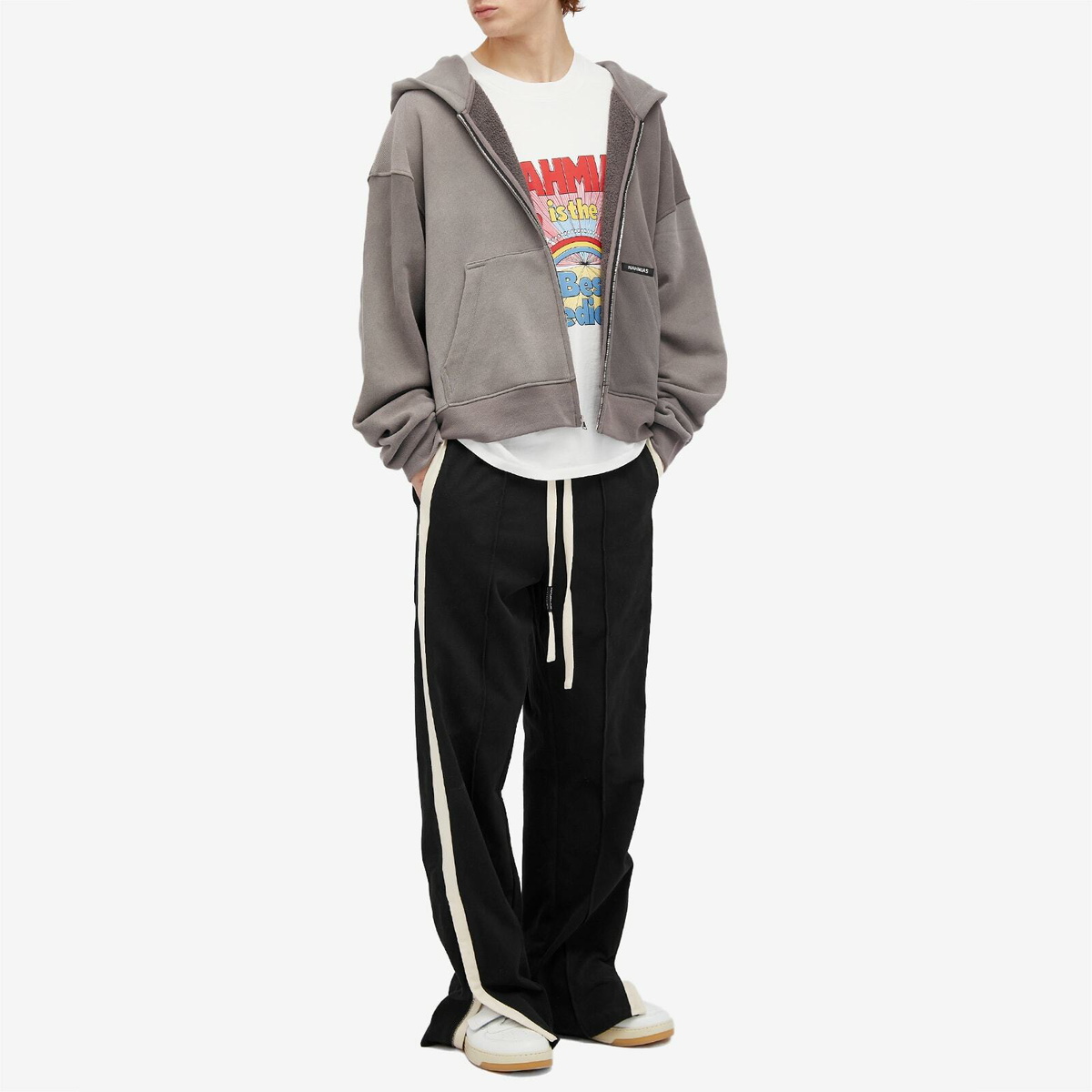 Nahmias Men's Heavy Cotton Track Pants in Black