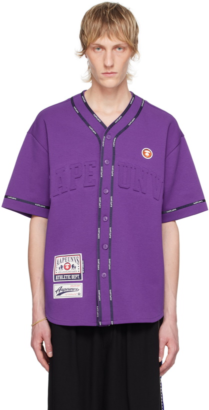 Photo: AAPE by A Bathing Ape Purple Patch Shirt