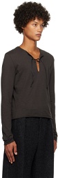 16Arlington SSENSE Exclusive Brown Elim Long Sleeve T-Shirt