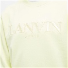 Lanvin Men's Logo Crew Sweat in Lemon
