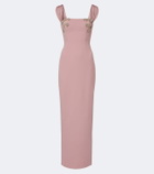 Rachel Gilbert Malia embellished crêpe corset gown