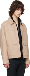 Courrèges Beige 2-Pocket Zipped Cotton Jacket