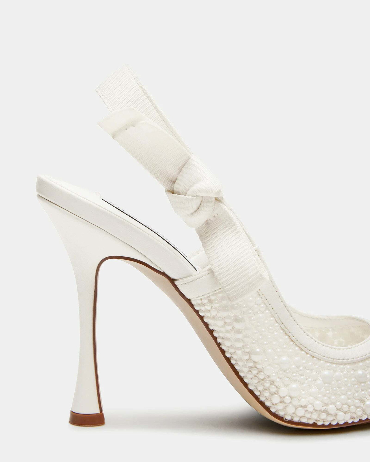 Steve Madden Bri-P Heels in White Fabric