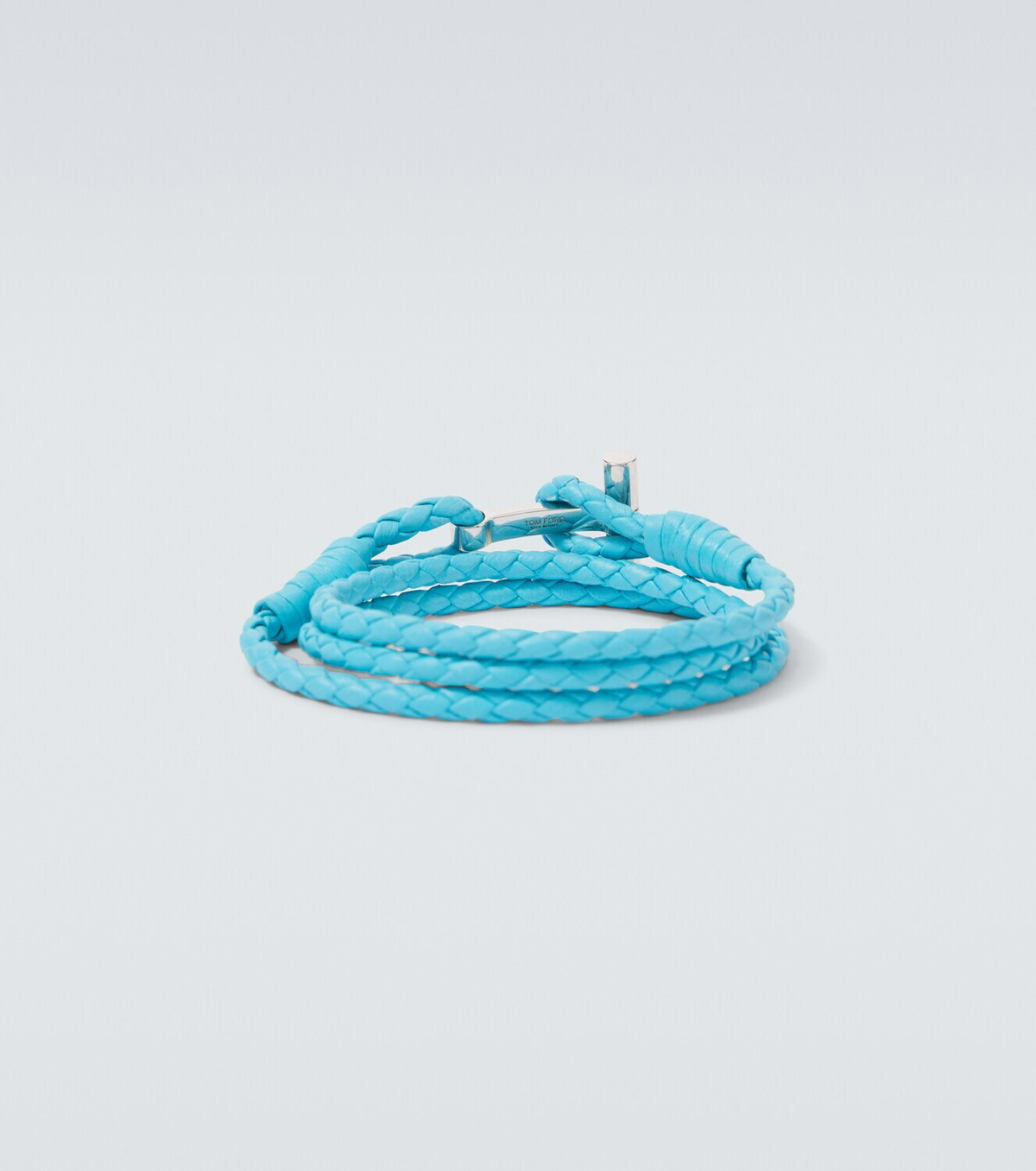 Tom Ford T braided leather bracelet