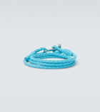 Tom Ford T braided leather bracelet