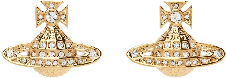 Photo: Vivienne Westwood Gold Crystal Minnie Bas Relief Earrings