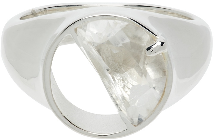 Photo: SWEETLIMEJUICE SSENSE Exclusive Silver Half Stone Ring