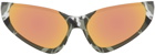 Balenciaga Gray Cat-Eye Camo Sunglasses