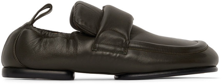 Photo: Dries Van Noten Green Leather Padded Loafers