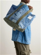 Greg Lauren - Upcycled Canvas-Trimmed Patchwork Denim Tote Bag