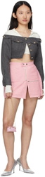 BONBOM Grey Cropped Off Shoulder Jacket