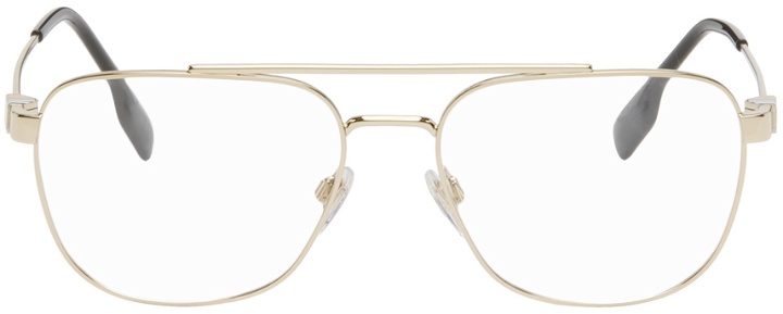 Photo: Burberry Gold Aviator Glasses