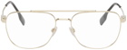 Burberry Gold Aviator Glasses