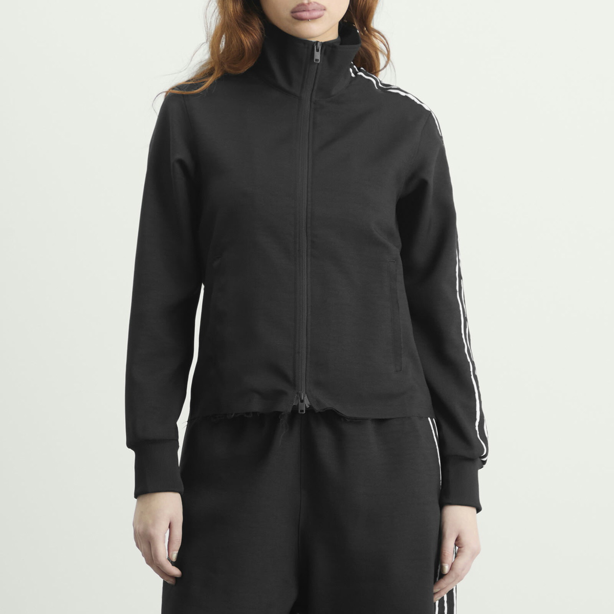 Y-3 Women's 3-Stripe Track Jacket in Black