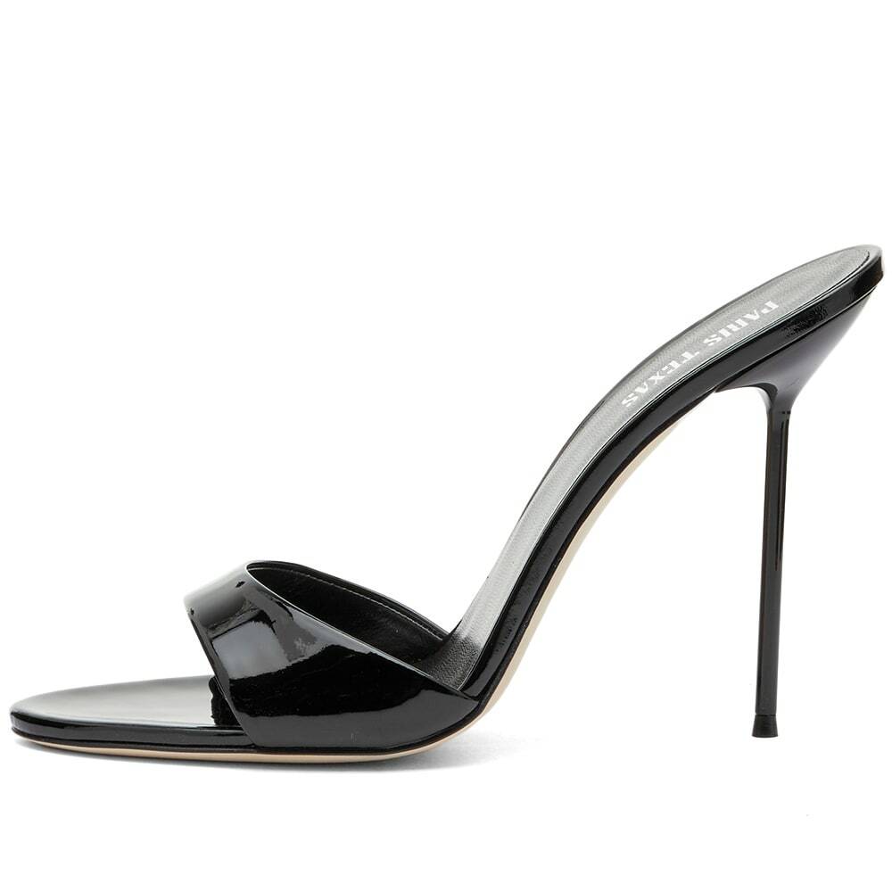 【関税込み】Paris Texas ブラック Lidia ヒールサンダル Paris Texas Lidia Patent Stiletto Mule Sandals - Bergdorf