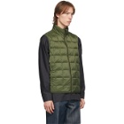 Taion Extra Green Down Basic High Neck Puffer Vest