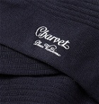 Charvet - Ribbed Cashmere, Wool and Silk-Blend Over-the-Calf Socks - Blue
