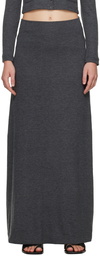 LESET Gray Lauren Maxi Skirt