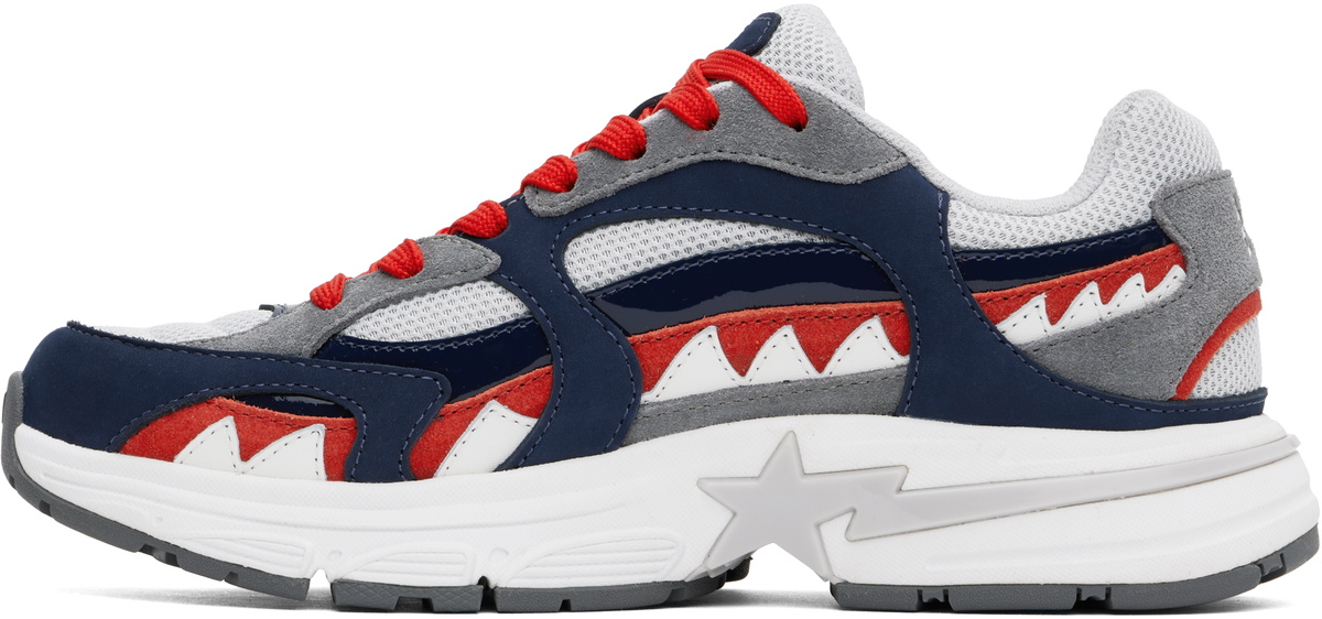 BAPE Navy & Gray Shark STA France M1 Sneakers A Bathing Ape