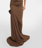 Entire Studios Draped one-shoulder jersey gown