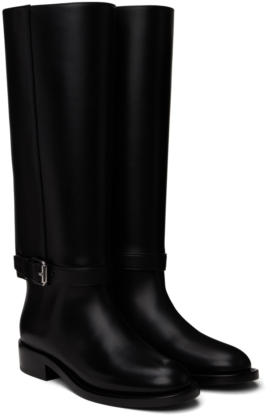 Burberry Black Ankle Strap Boots Burberry