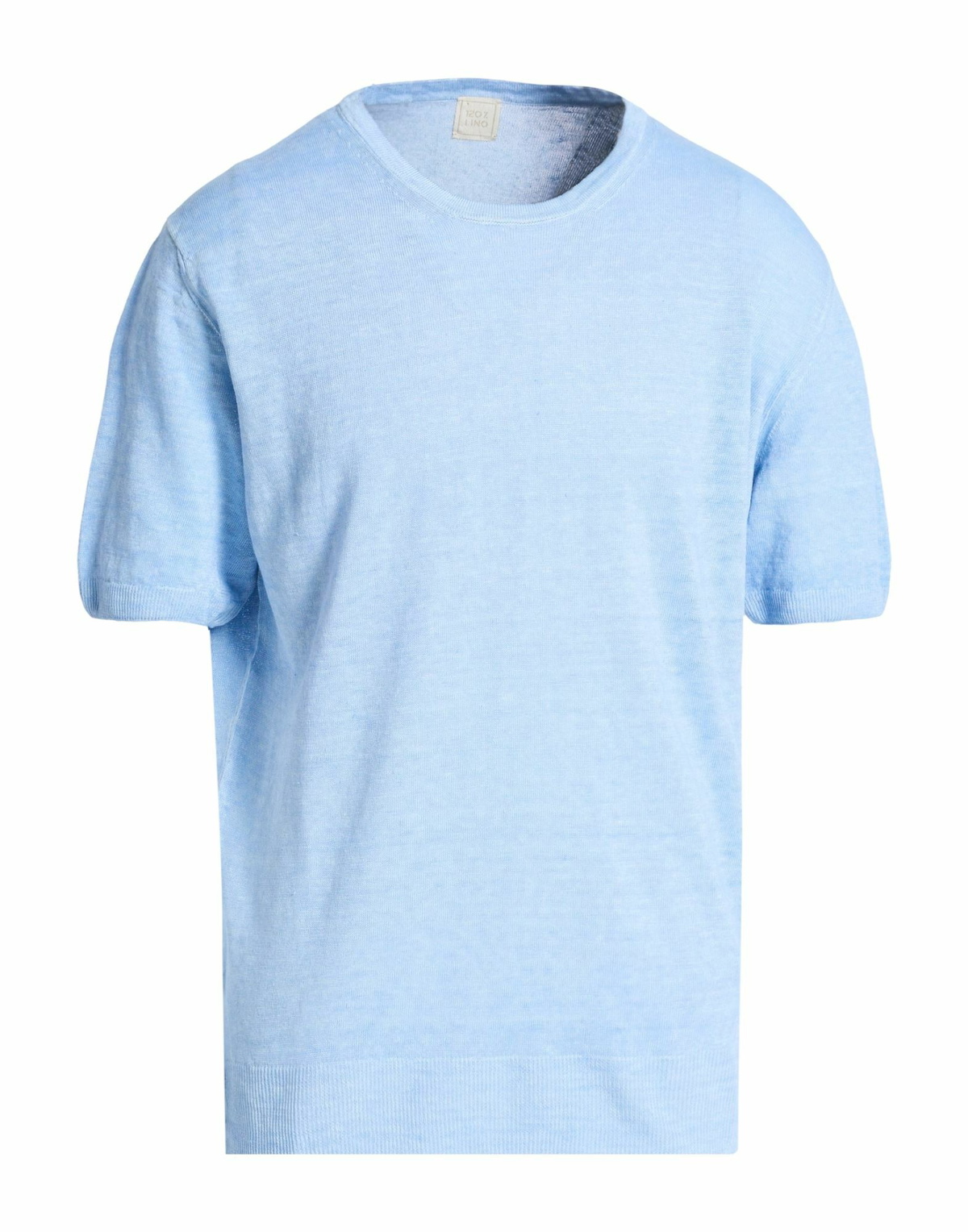 120% Lino Mens Sweater Light in Blue